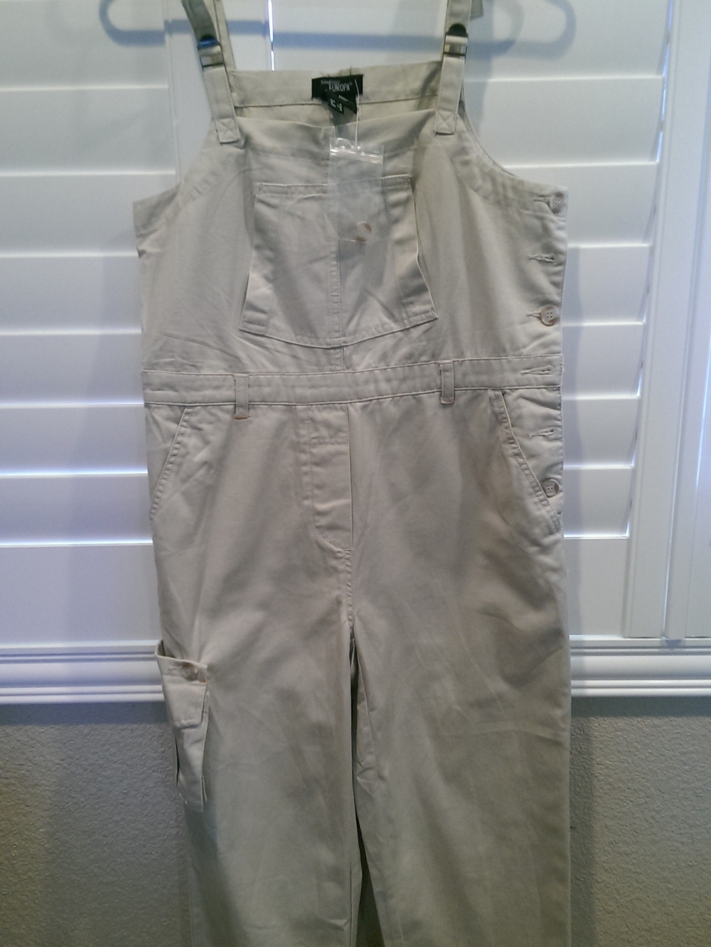 Aéropostale Cream Utility Overalls Jumpsuit